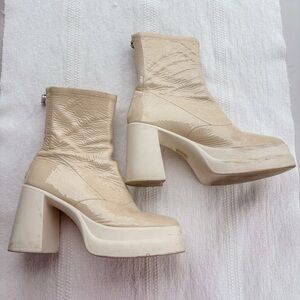 Free People Double Stack platform ankle boots size 39.5